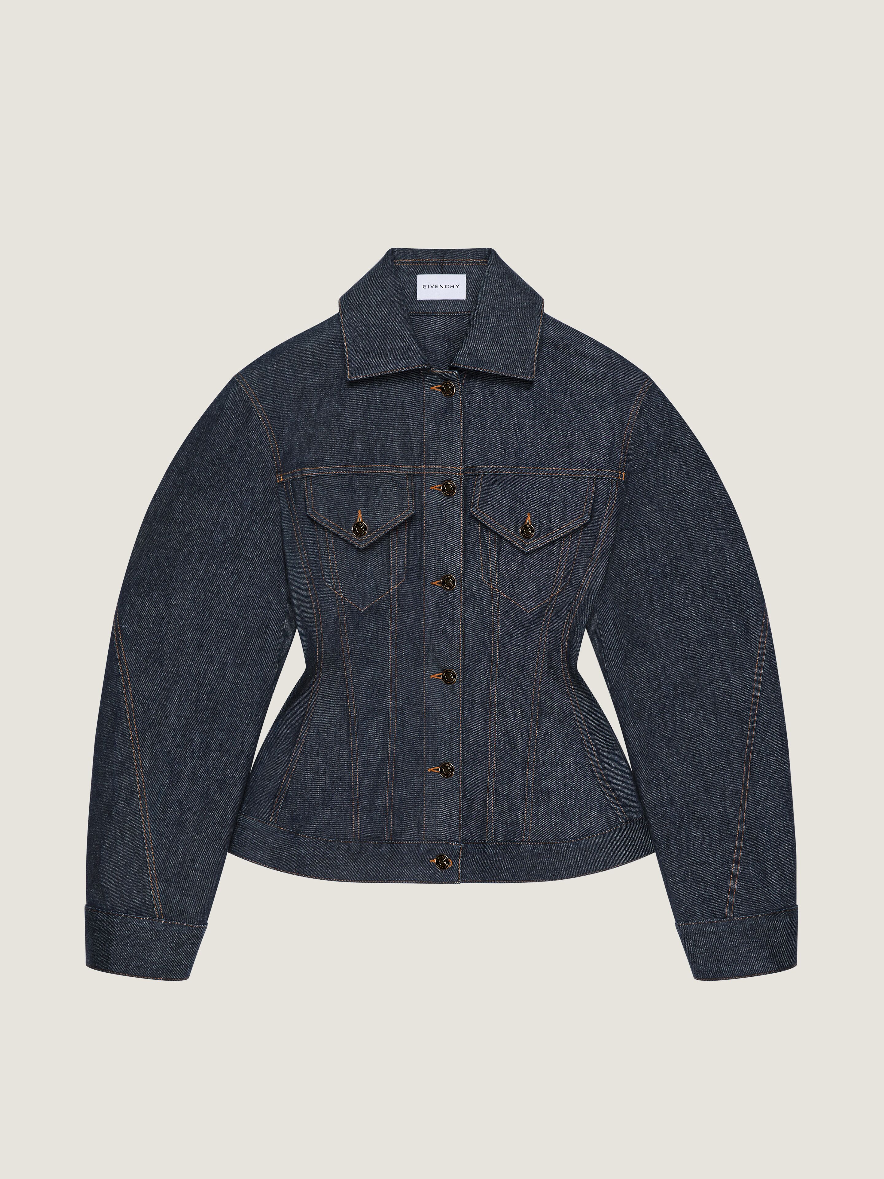 Cinched jacket in raw denim
